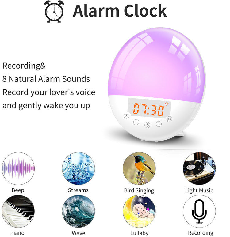 Wi-Fi Smart Alarm Clock with Sunrise Wake-up Light & Voice Control