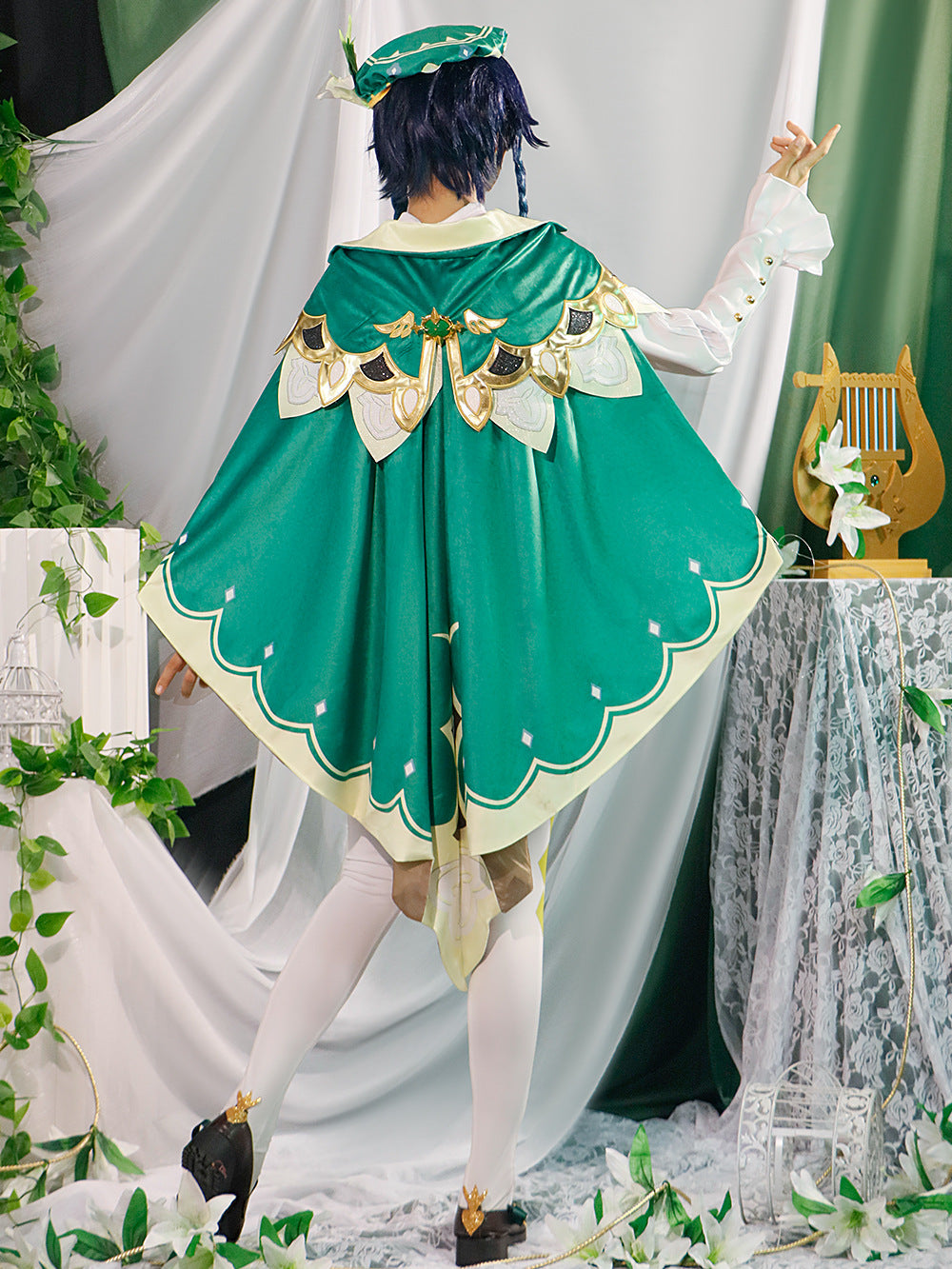 Genshin Impact Babatos Wendy cos dress and skirt Fengshen Wendy cospl Shoes that match the clothes