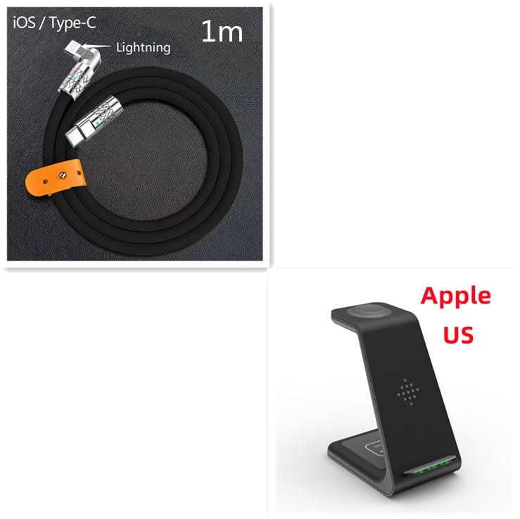 3-in-1 Wireless Fast Charging Station | Quick Charge Dock & Phone Holder