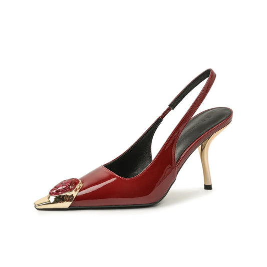 Pointed Toe Stiletto Slingback Pumps
