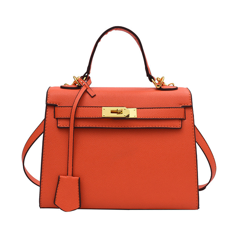 Women’s Solid Color PU Kelly Bag Candy Color Handbag, Crossbody Shoulder Bag, Fashion Tote Purse