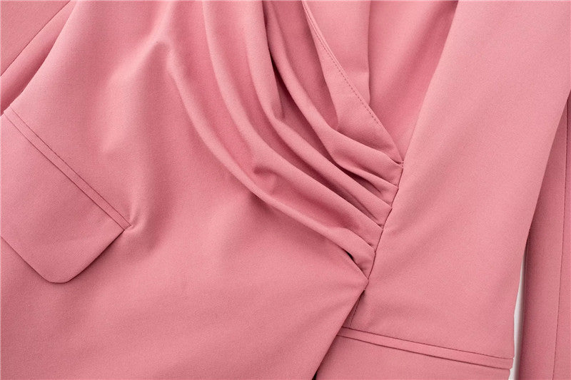 Women's Foldable Suit Jacket Dress  Elegant Office Wear & Casual Blazer