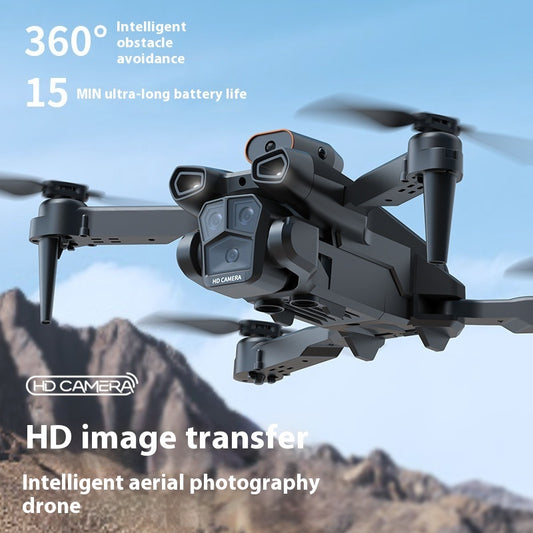 HD Four-Axis Drone | UAV with 3-Sided Obstacle Avoidance & Remote Control