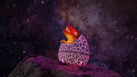 Dinosaur Egg Starry Sky Projection Lamp 3D Cracked LED Night Light