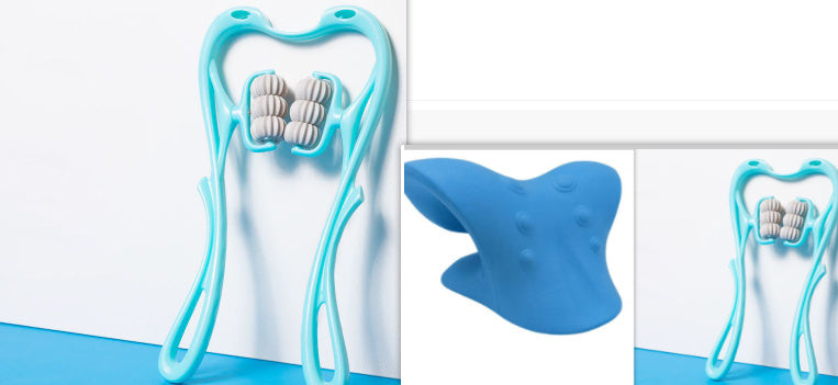 “Multifunctional Six-Wheel Neck Massager | Manual Roller Massage Tool for Pain Relief”