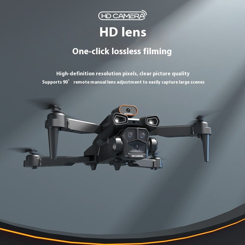 HD Four-Axis Drone | UAV with 3-Sided Obstacle Avoidance & Remote Control