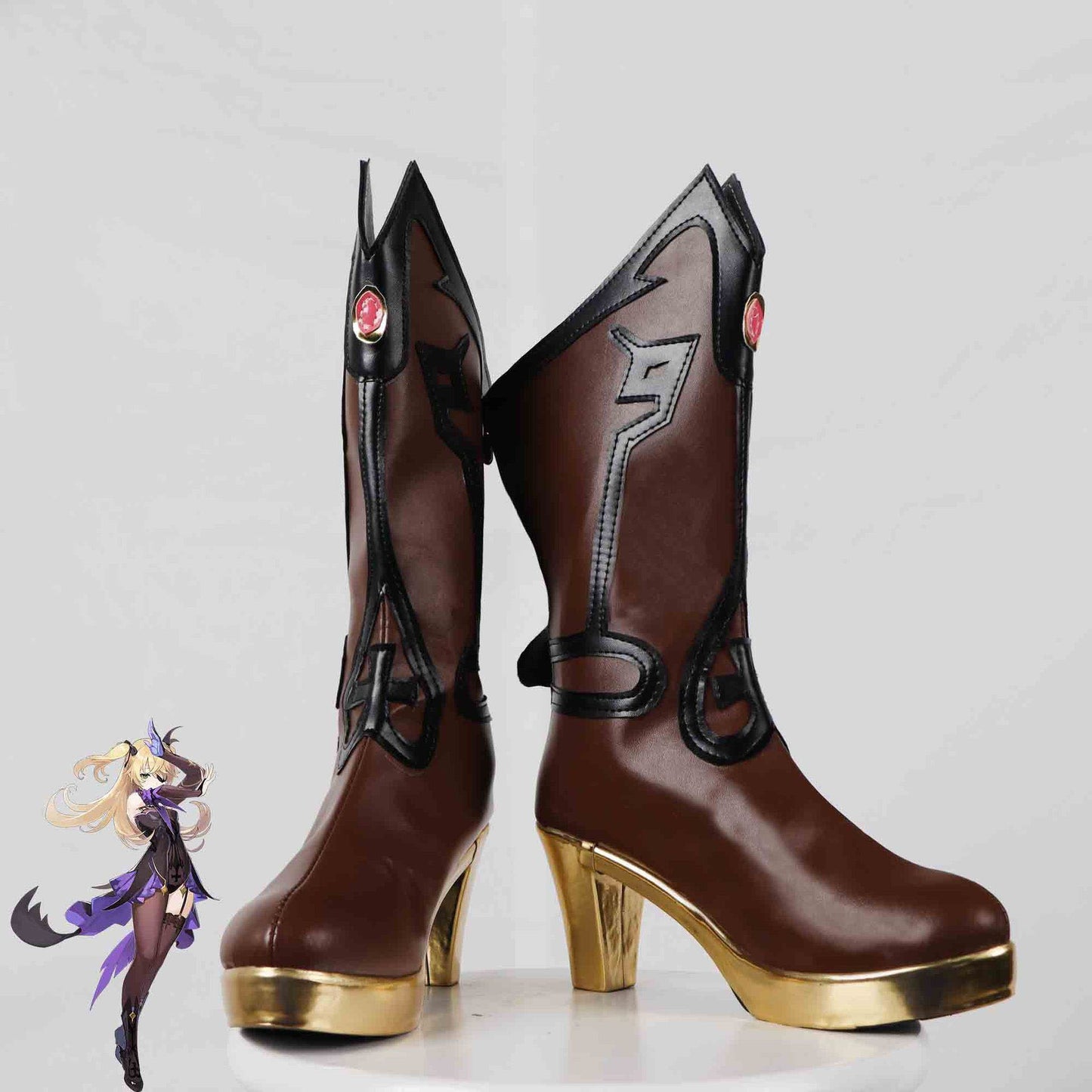 Genshin Impact Fischl Cosplay Guilty Breaking Imperial Daughter Matching Shoes