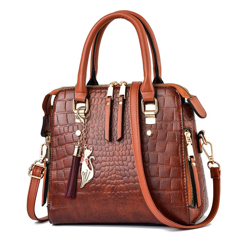 New Korean-Style Women's Bag Set Sweet & Fashionable, Crossbody or One-Shoulder Handbag