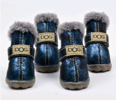 Dog Snow Boots Warm Winter Shoes for Small Dogs & Puppies (Anti-Slip)