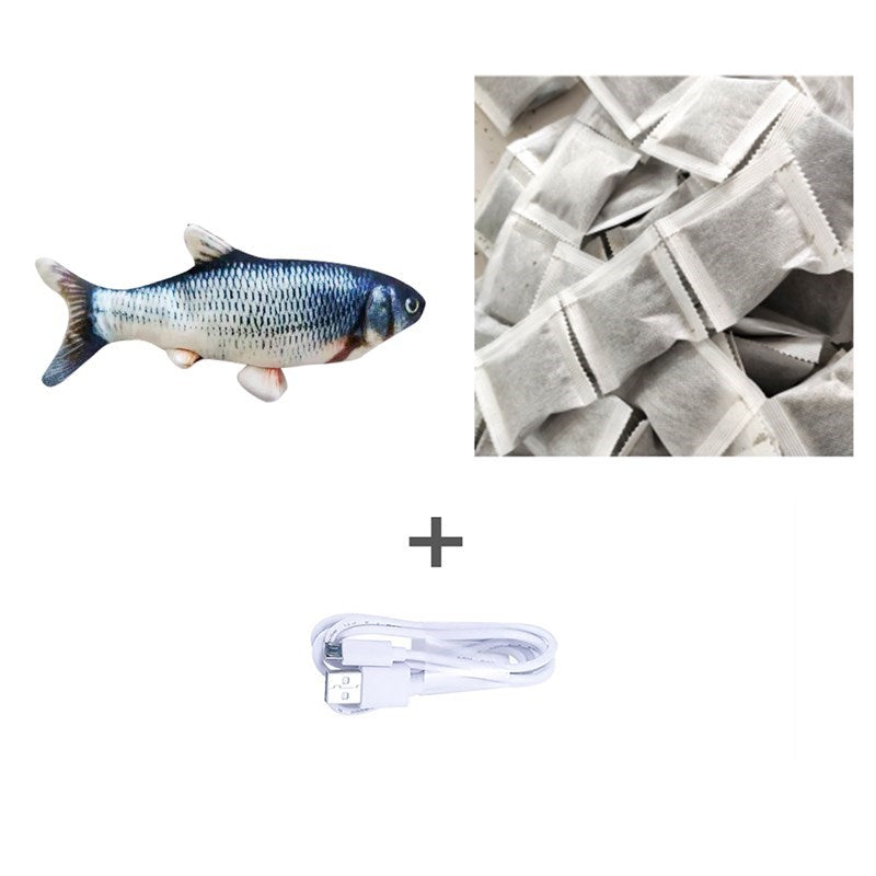 Electric Jumping Fish Simulation Toy for Cats Without Catnip