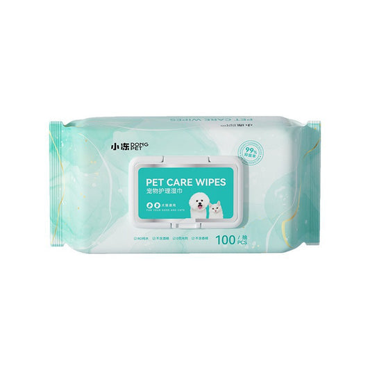 Pet Wet Wipes 100 Sheets for Cats and Dogs Eye Cleaning Tear Stain Wipes Extra Large and Thick Cat and Dog Supplies