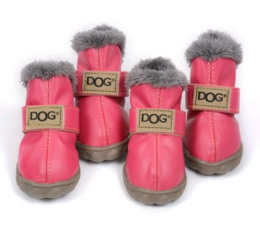 Dog Snow Boots Warm Winter Shoes for Small Dogs & Puppies (Anti-Slip)