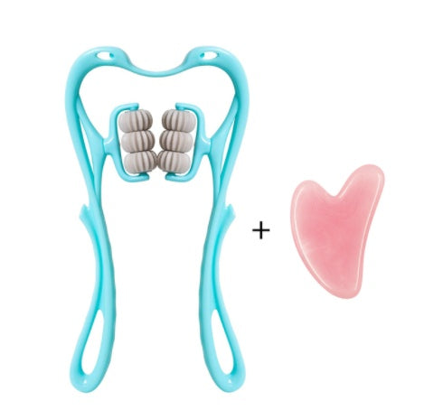 “Multifunctional Six-Wheel Neck Massager | Manual Roller Massage Tool for Pain Relief”
