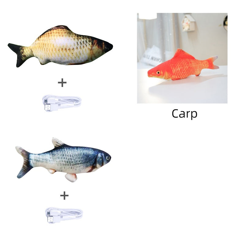 Electric Jumping Fish Simulation Toy for Cats Without Catnip
