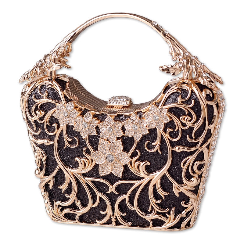 Women’s Elegant Party Clutch – Hollow Design, Glitter Shine
