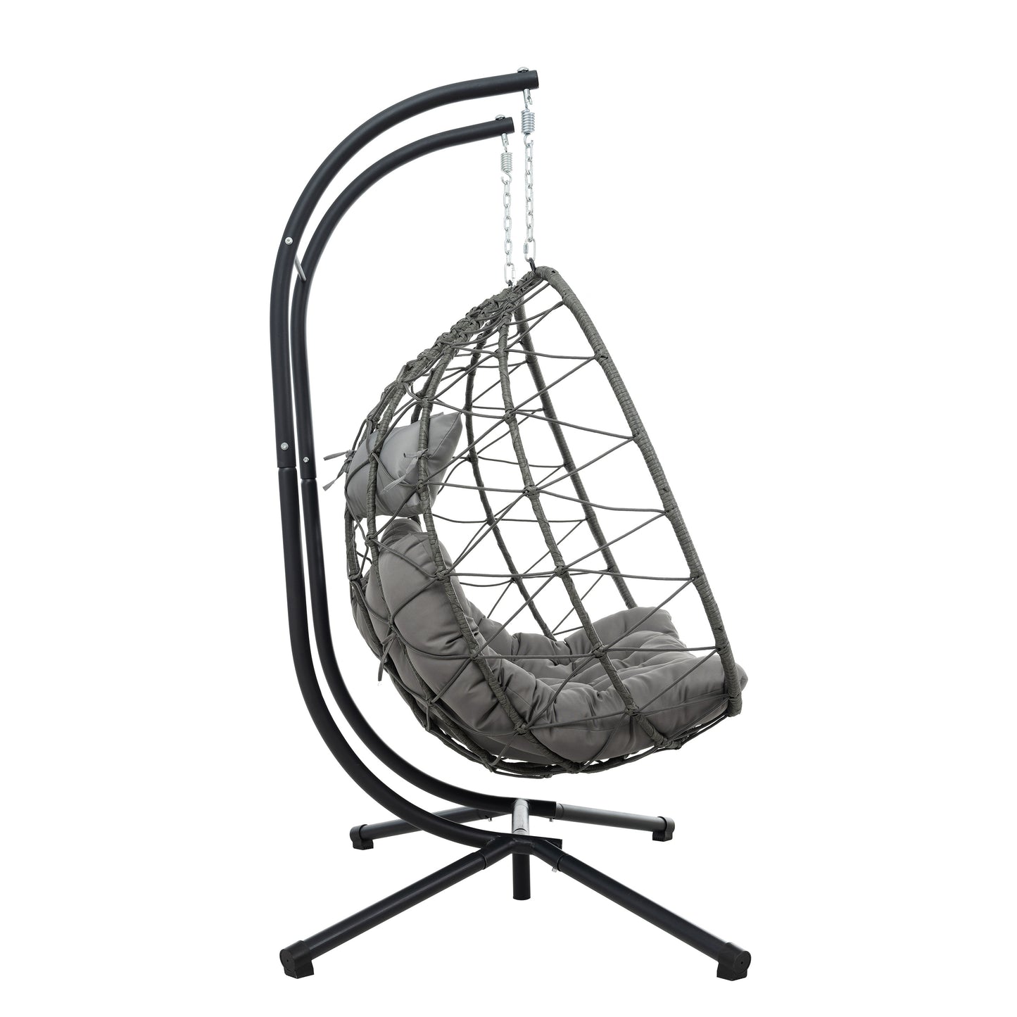 Two-Person Hanging Egg Chair with Stand – Indoor & Outdoor Swing Seat