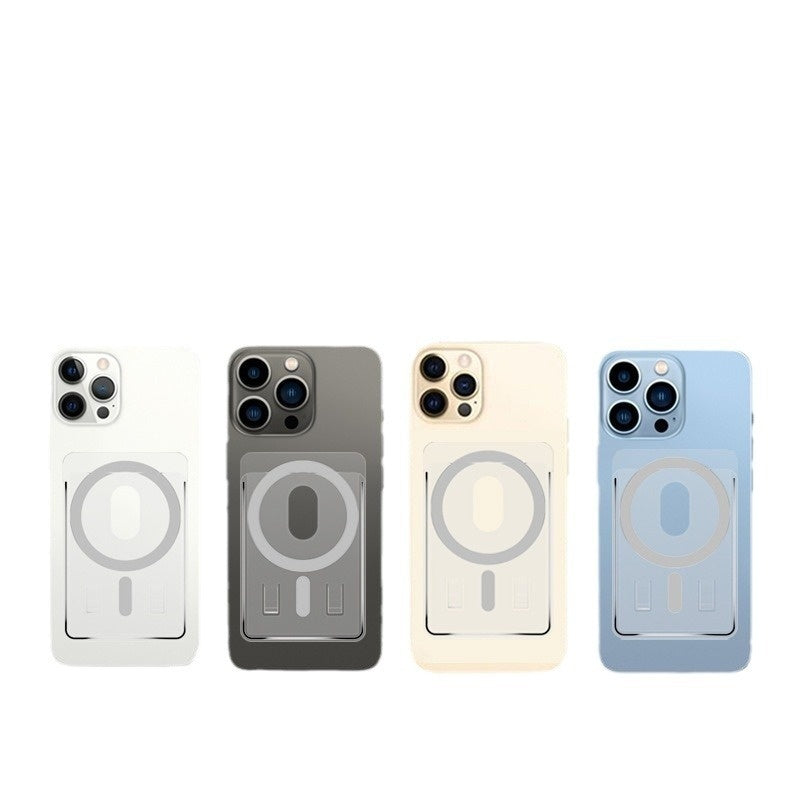 “Transparent Magnetic Phone Case with Card Holder | Strong PC Protective Cover”