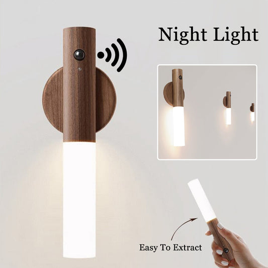 LED Motion Sensor Wall Night Light USB Wireless Cabinet & Porch Lamp