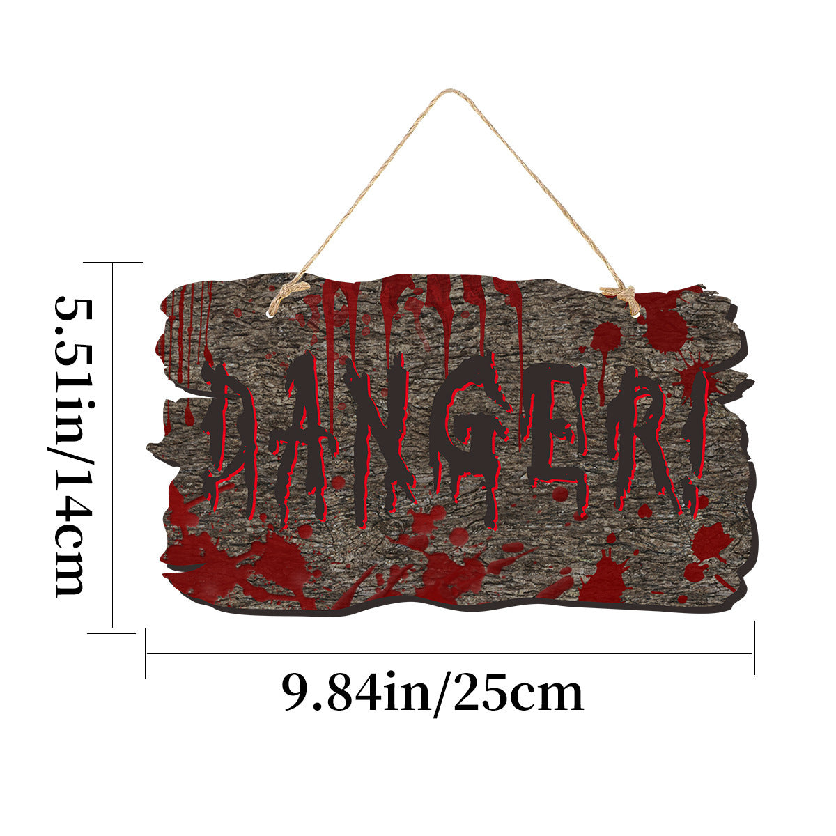 Imitation Wooden Doorplate – Haunted House Halloween Horror Decoration