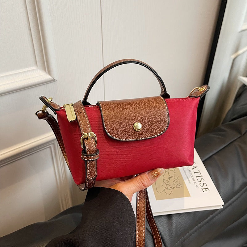 2025 Women’s Mini Dumpling Handbag High-End Nylon, Stylish Shoulder & Crossbody Phone Bag