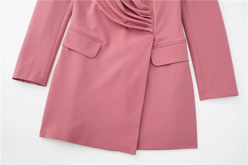 Women's Foldable Suit Jacket Dress  Elegant Office Wear & Casual Blazer