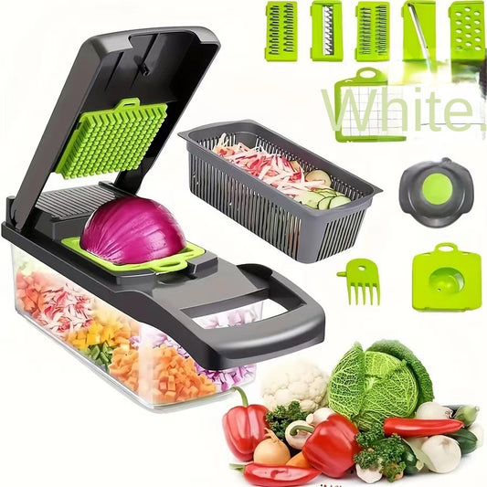 Multifunctional Vegetable Chopper Kitchen Dicer, Grater & Shredder Set