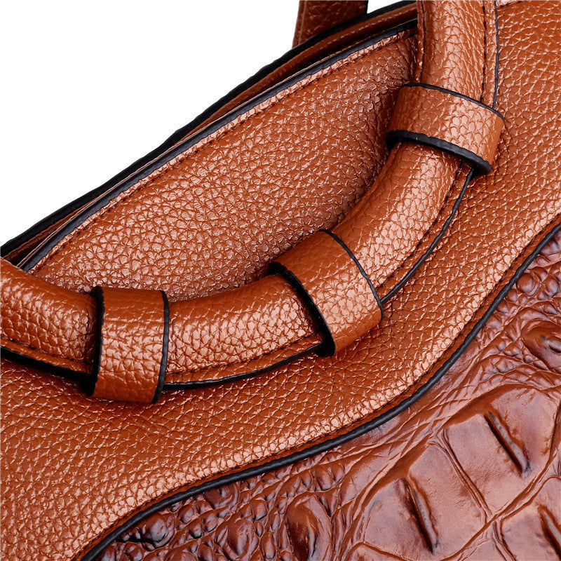Ladies’ Handbag European & American Style Ring Handle Shoulder Crossbody Bag