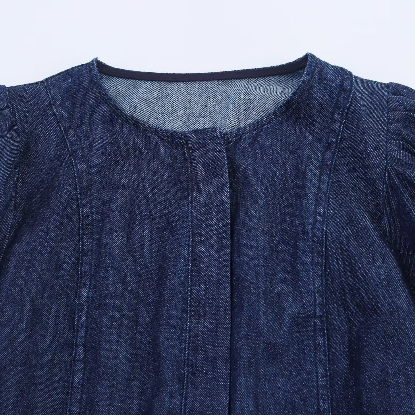 Women's Casual Denim Button Down Midi Dress