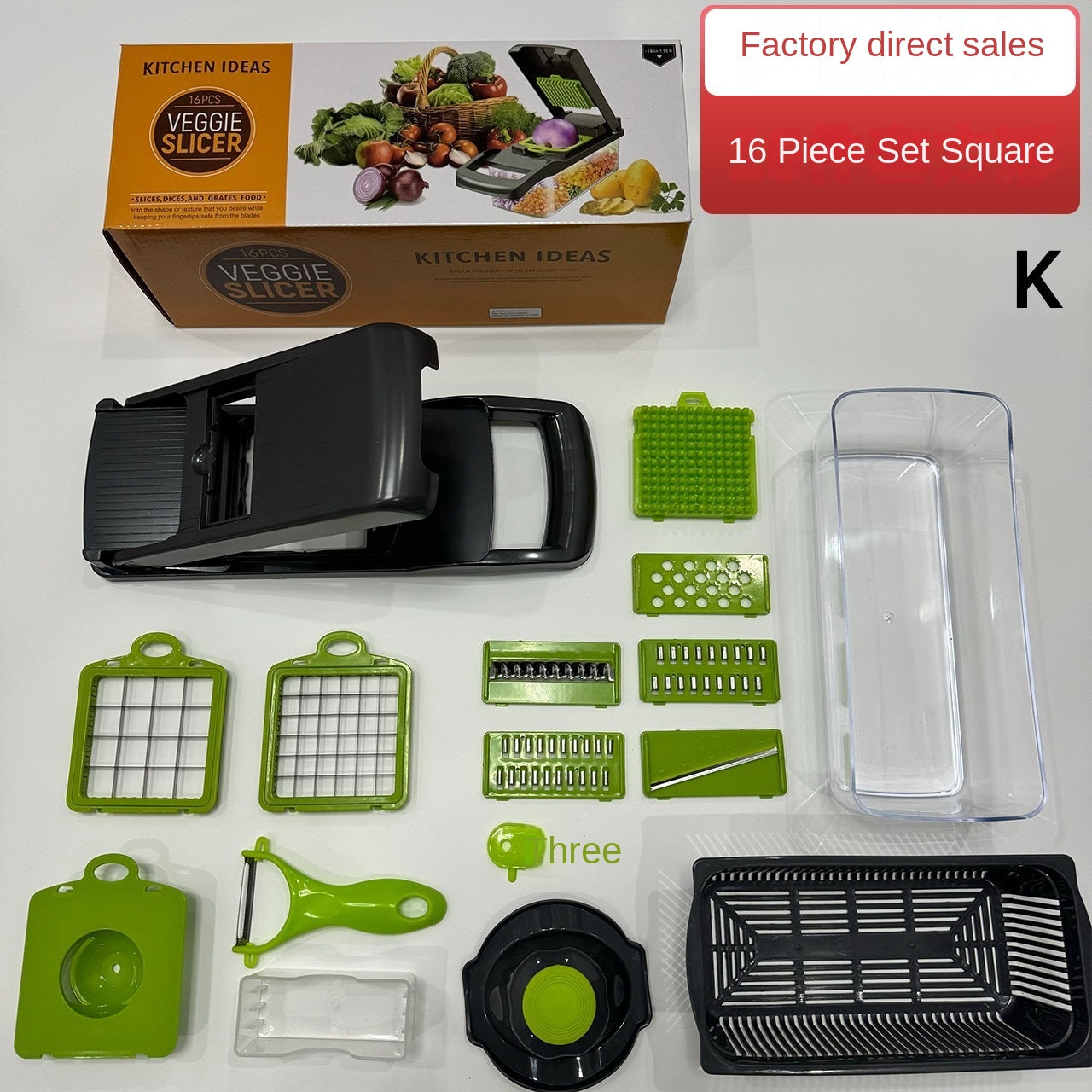 Multifunctional Vegetable Chopper Kitchen Dicer, Grater & Shredder Set