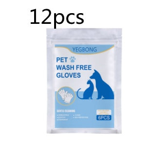 Pet Grooming Gloves No-Bath Cleaning Gloves for Cats & Dogs