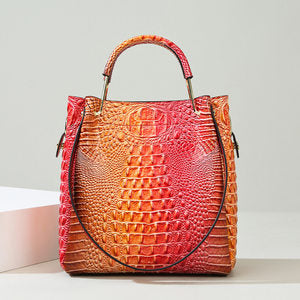 Women's Fashion Embossed Tote Bag Large Capacity Maternity & Bucket Style Handbag
