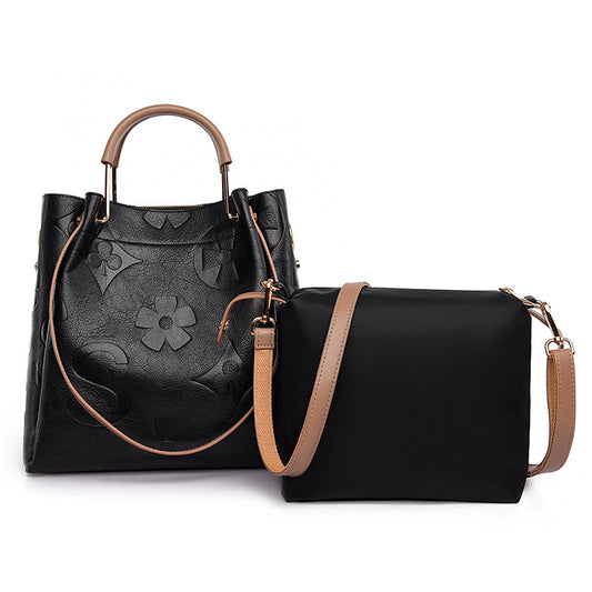 Women's Fashion Embossed Tote Bag Large Capacity Maternity & Bucket Style Handbag