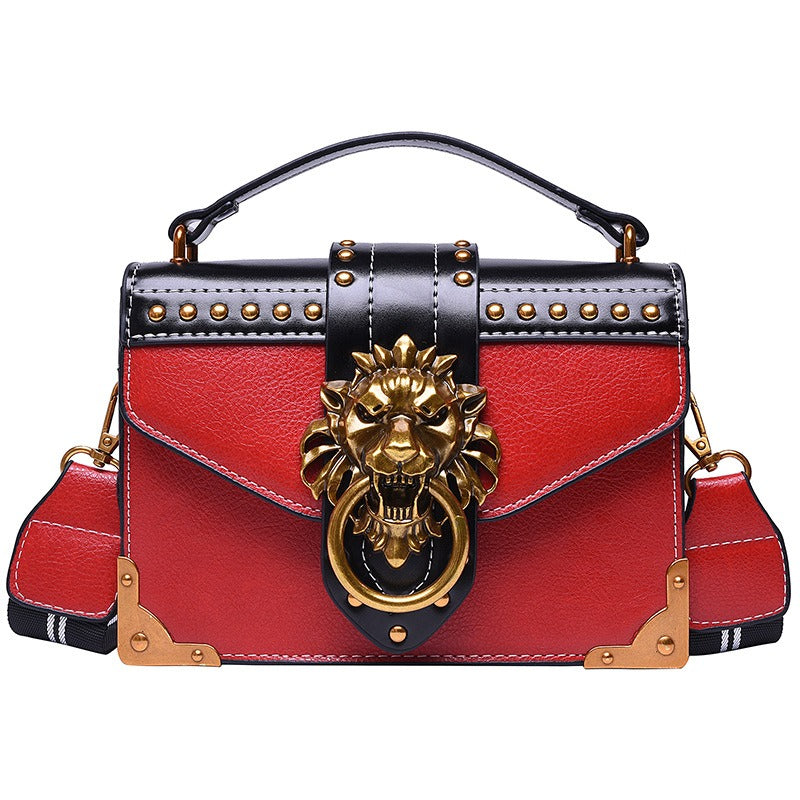 Retro PU Handbag ,Single Shoulder, Crossbody, Small Square Bag