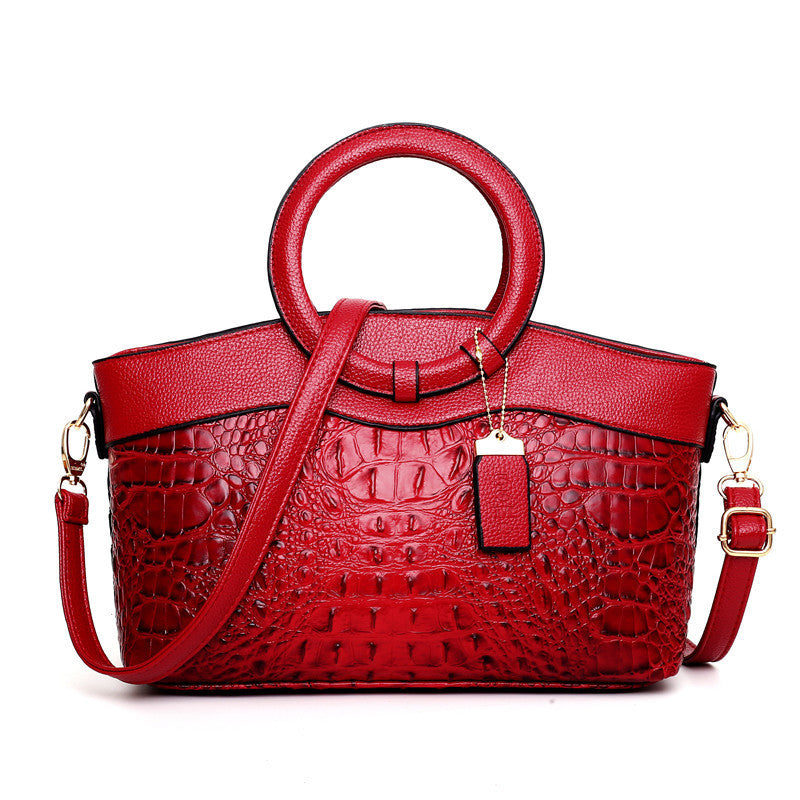 Ladies’ Handbag European & American Style Ring Handle Shoulder Crossbody Bag