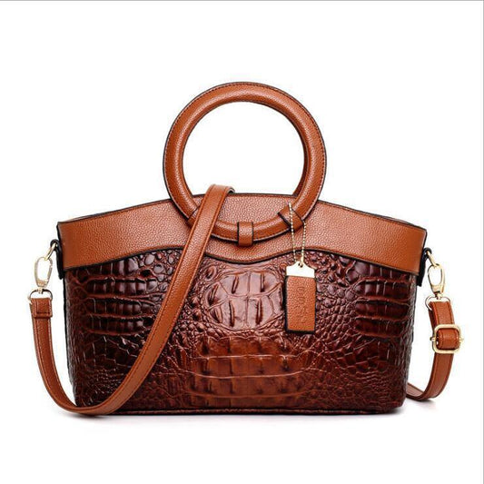 Ladies’ Handbag European & American Style Ring Handle Shoulder Crossbody Bag