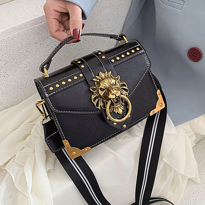 Retro PU Handbag ,Single Shoulder, Crossbody, Small Square Bag
