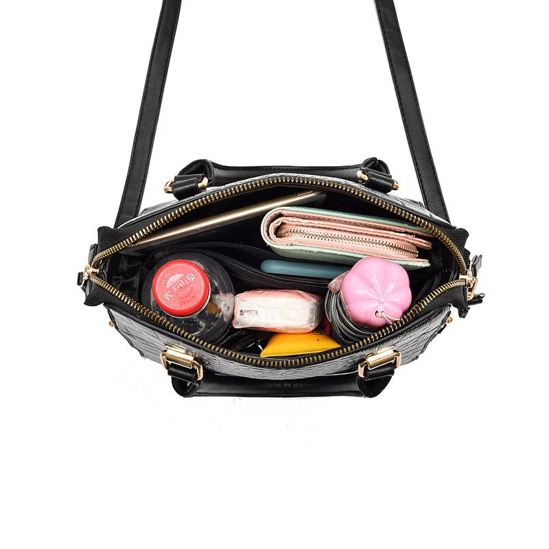 New Korean-Style Women's Bag Set Sweet & Fashionable, Crossbody or One-Shoulder Handbag