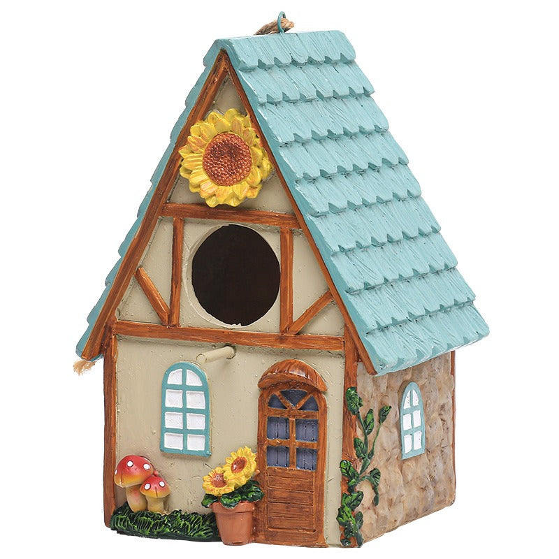 Courtyard Garden Outdoor Bird House, Small Decorative Bird Home