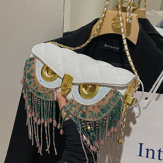 Cute Owl Bags for Women – Luxury Designer Handbag, Fashion Tassel Crossbody, Leather Animal Print Shoulder Bag