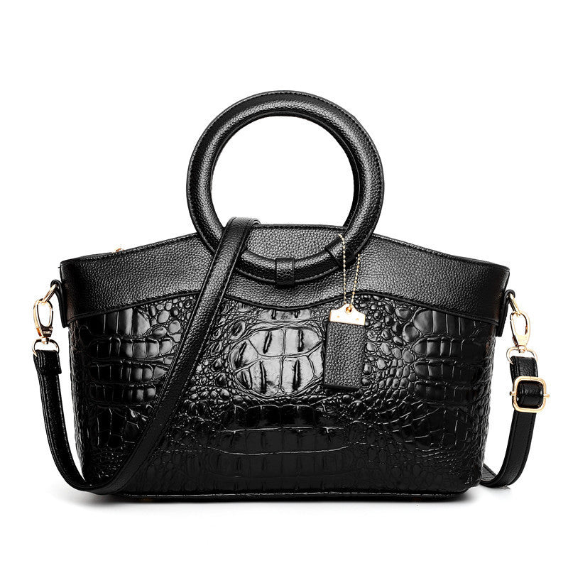 Ladies’ Handbag European & American Style Ring Handle Shoulder Crossbody Bag