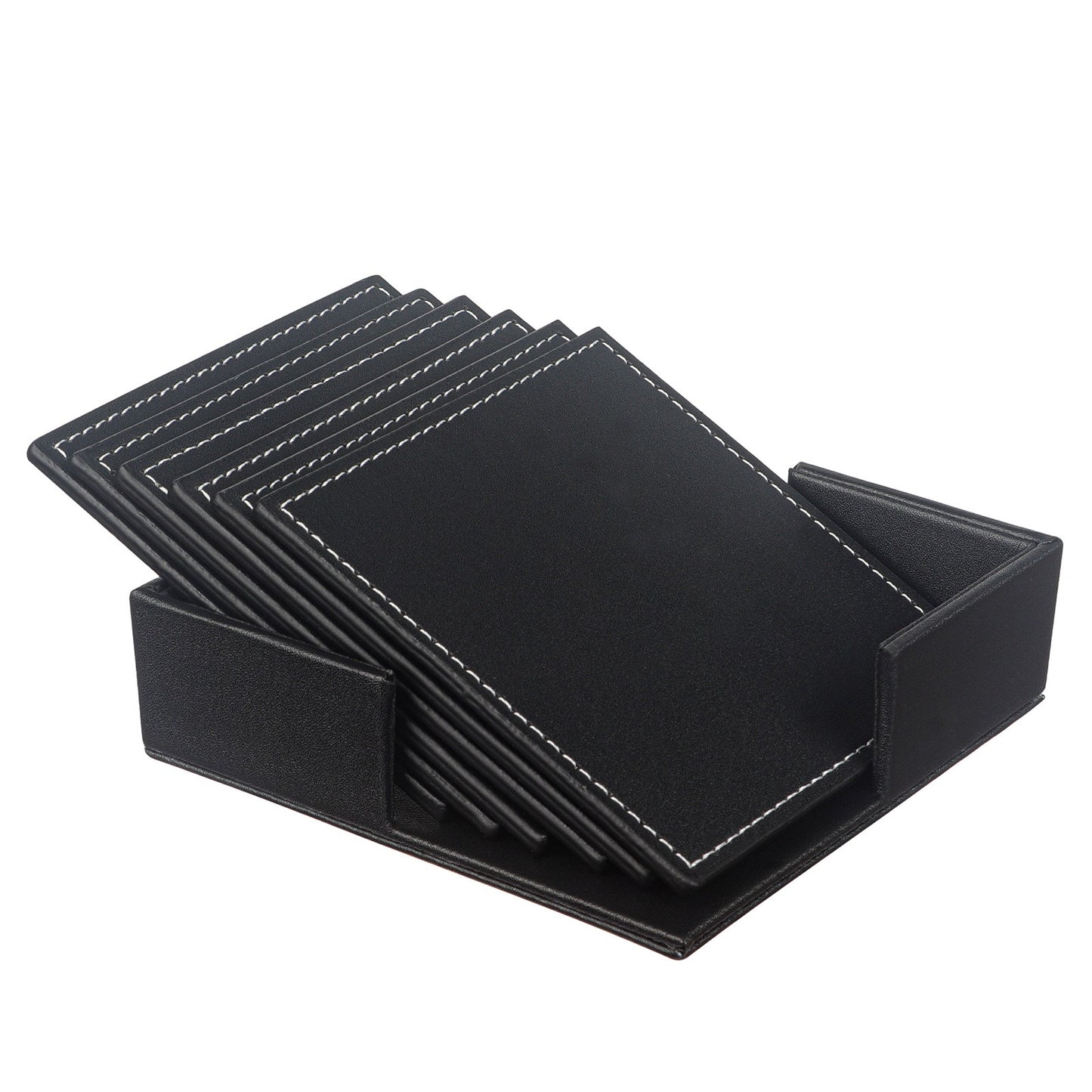 Creative PU Leather Coaster Square Insulated Tea & Water Cushion Pad