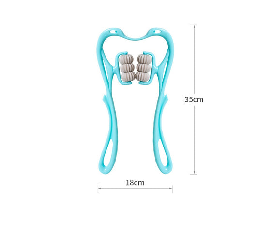 “Multifunctional Six-Wheel Neck Massager | Manual Roller Massage Tool for Pain Relief”