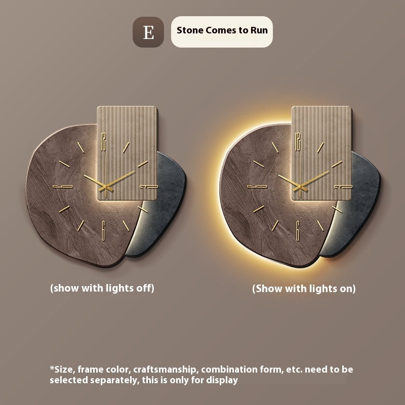 Luxury Lucky Stone Wall Clock, Elegant Living Room & Restaurant Style
