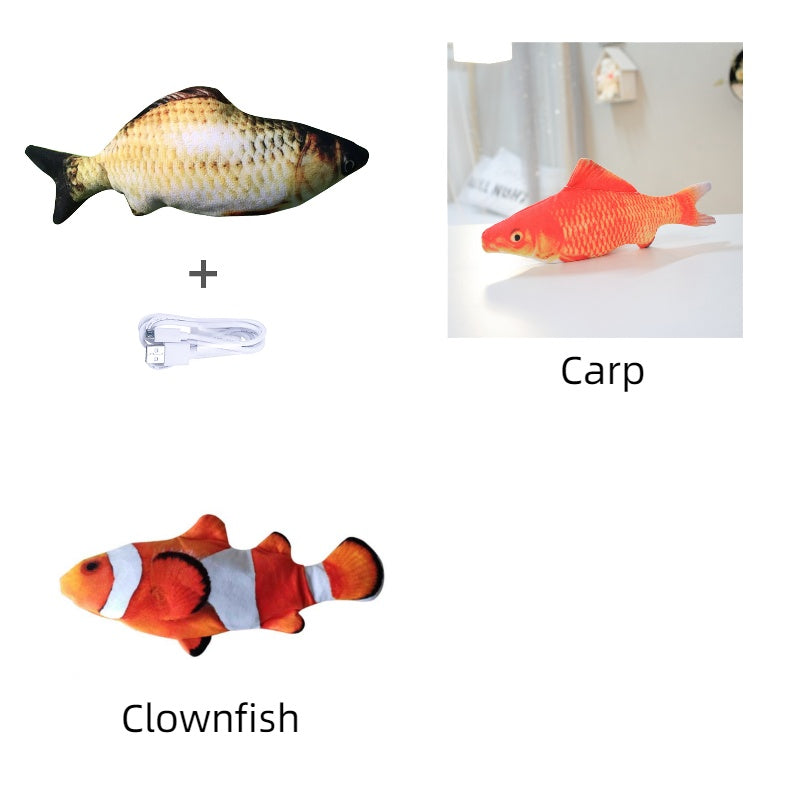 Electric Jumping Fish Simulation Toy for Cats Without Catnip