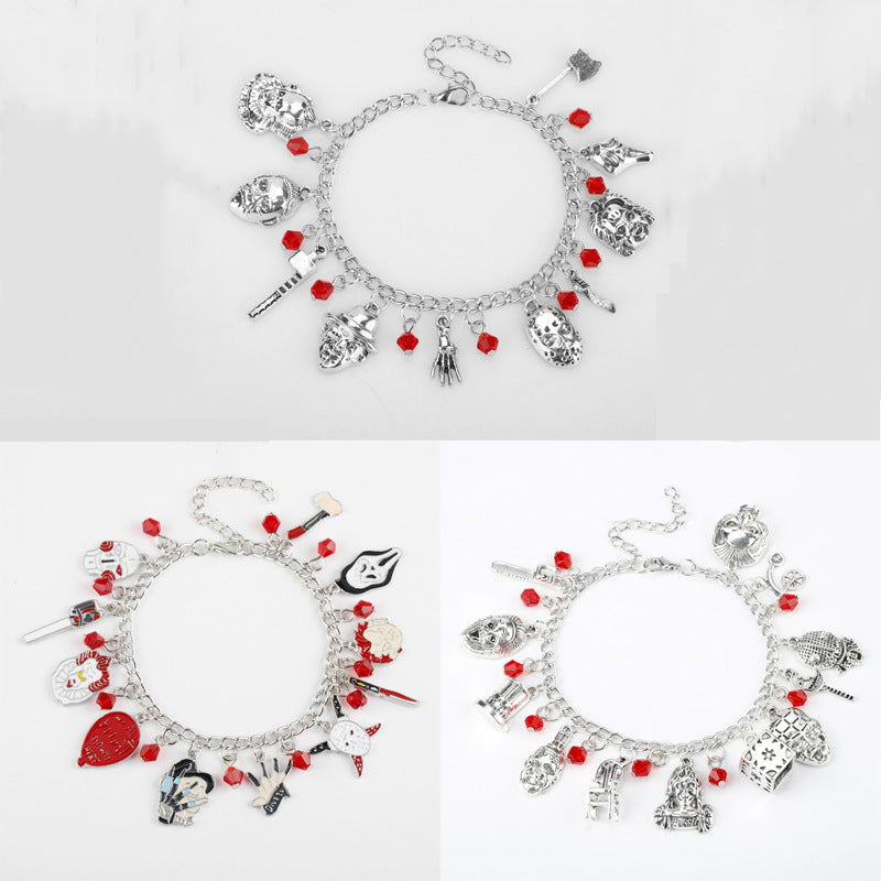 Halloween Ghost & Devil Bracelet | Spooky Charm Jewelry for Party & Costume