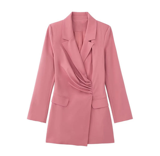 Women's Foldable Suit Jacket Dress  Elegant Office Wear & Casual Blazer