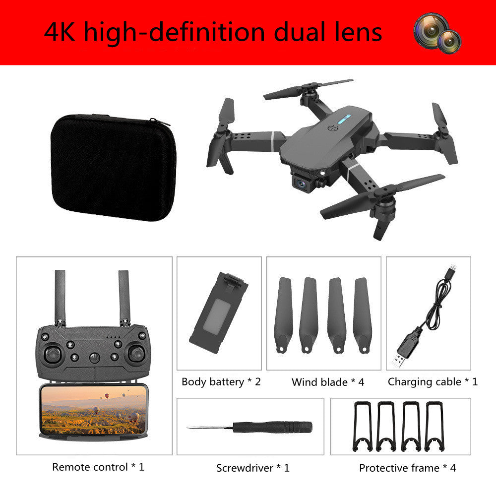E88 Foldable Drone | High-Definition 4-Axis Aerial Photography Quadcopter