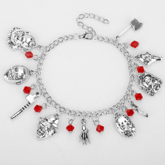 Halloween Ghost & Devil Bracelet | Spooky Charm Jewelry for Party & Costume