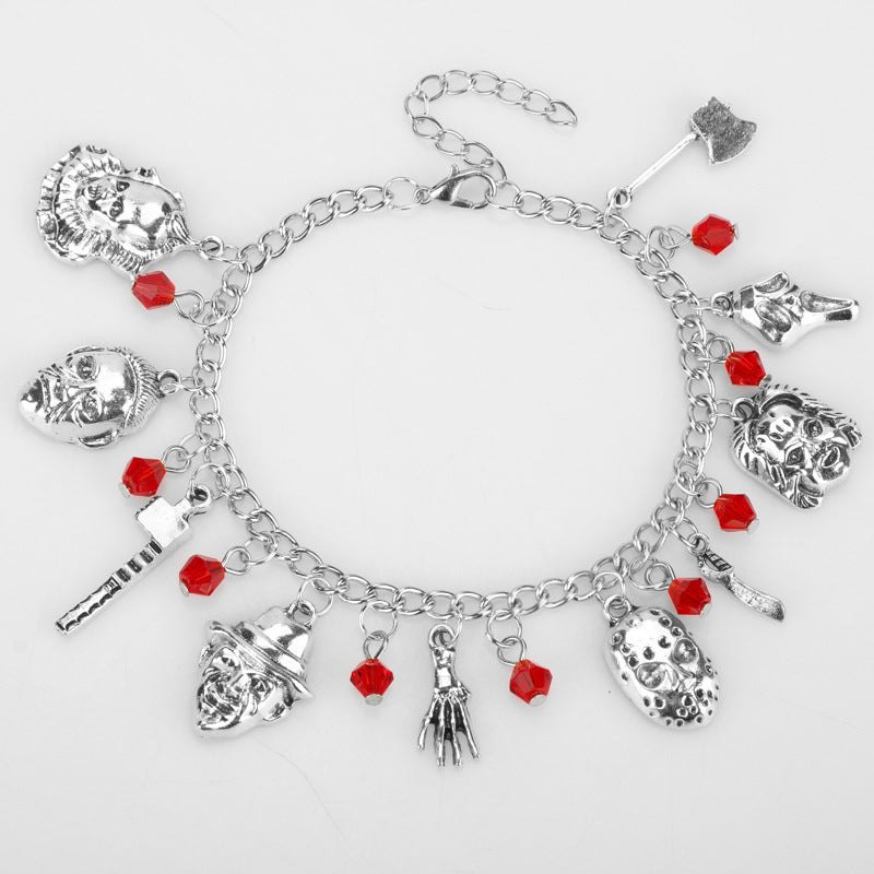 Halloween Ghost & Devil Bracelet | Spooky Charm Jewelry for Party & Costume