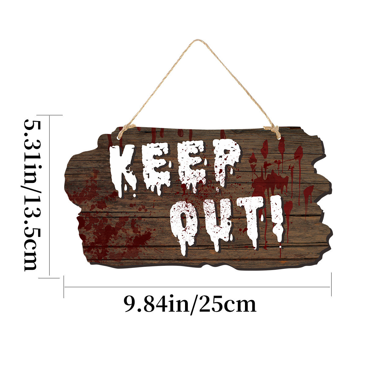 Imitation Wooden Doorplate – Haunted House Halloween Horror Decoration